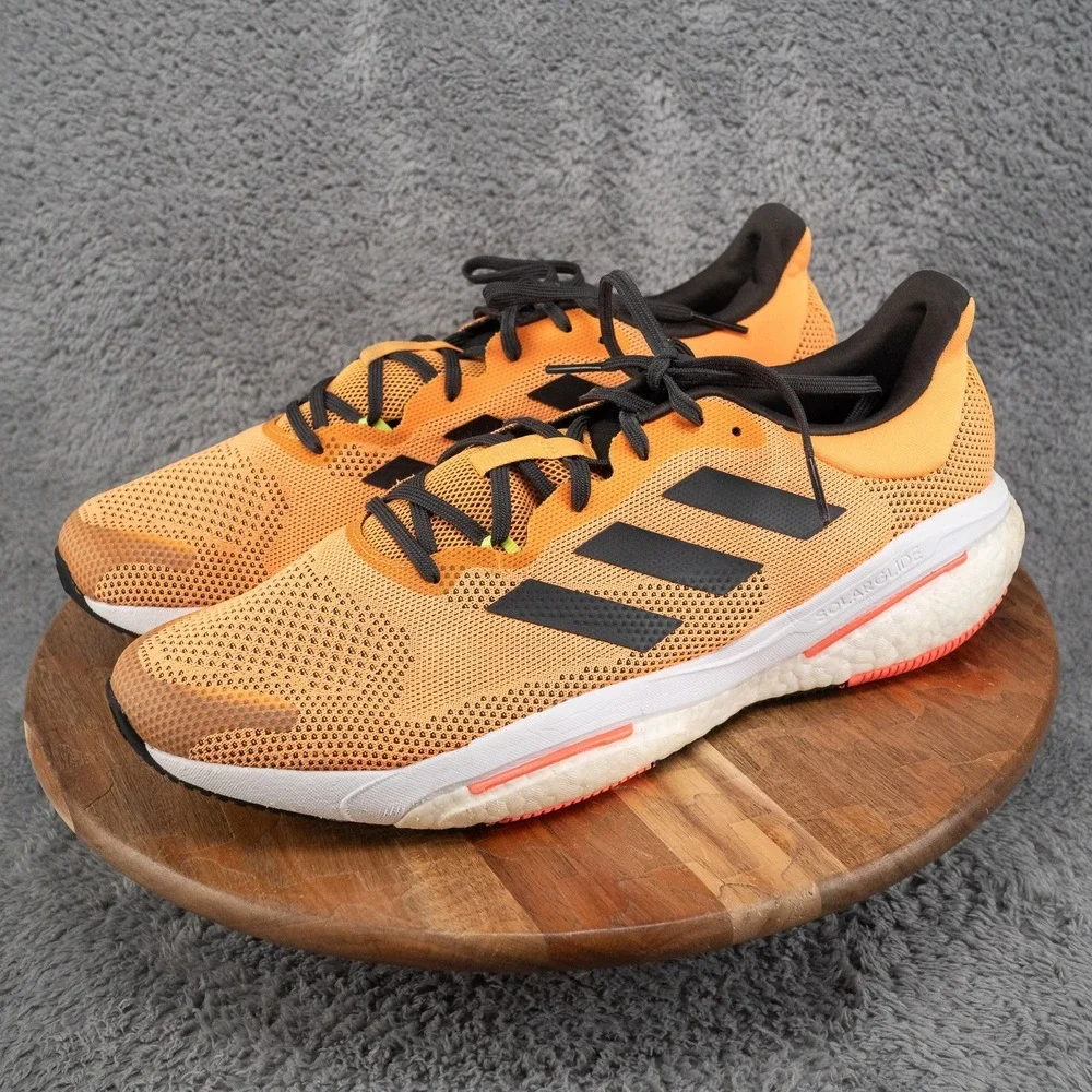 Adidas Solar Glide 5 Athletic Mens Size 14 Orange Good GX5470 Running Shoes